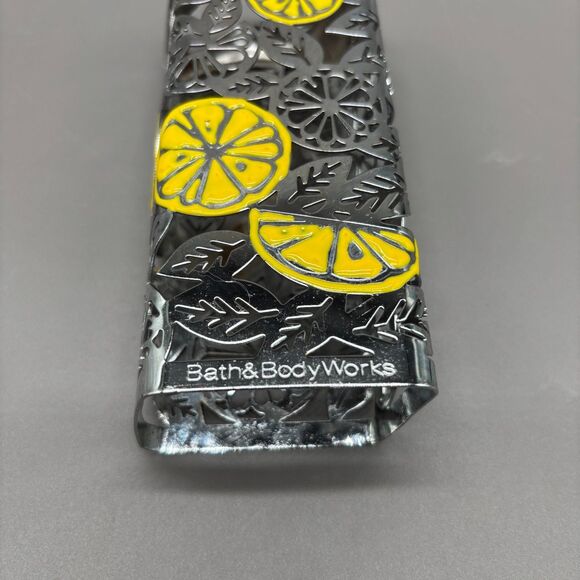 Bath & Body Works Lemon Chrome Metal Foaming Hand Soap Sleeve Holder Citrus - Picture 2 of 11